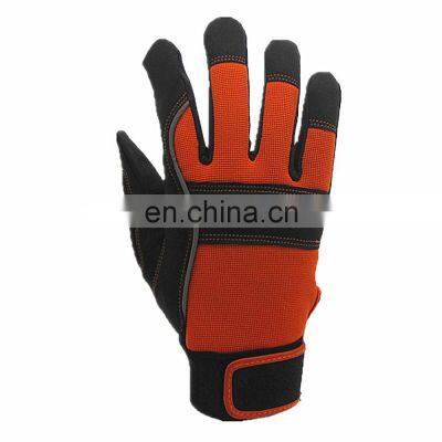 Sewing Mechinest Work Glove/fishing Hand Glove/racing Glove Mechanic Gloves Full Fingers Synthetic Leather Red SONICE3032 CN;JIA