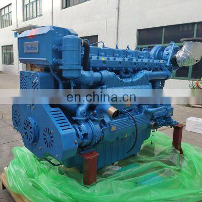 Genuine 12 Cylinder 4 Stroke 1300hp 12M33C1300-15 Weichai Marine Diesel Engine