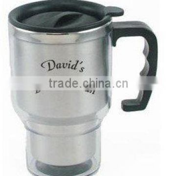 14oz stainless steel inner, plastic outer travel mug BL-112