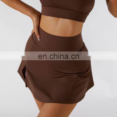 High Waisted Lightweight Tennis Skirts Shorts Sports Golf Anti Glare Mini Skorts Dresses photo-3