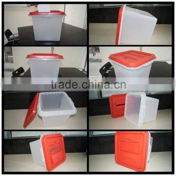 TSUNAMI New Arrival!!!Wholesale Price Lockable Recyclable Plastic Donation Boxes