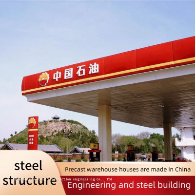 Modern prefabricated steel structure building, prefabricated warehouse workshop hangar office building materials