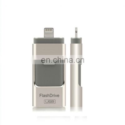 Multi-Function 3 in 1 otg usb flash drive for iPhone IOS and Android with CE Rohs FCC approved