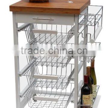 kitchen trolley with four baskets