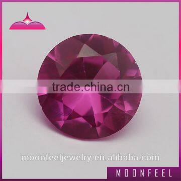 pink corundum 6mm round ruby gemstone