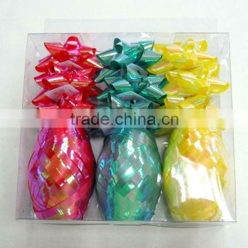 PVC Sets decoratived Wrap Star Bows or Garland Ribbon Flower For Decoration Chrismas or Wedding Celebration