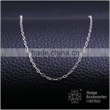 wholesale fashion jewelry rhodium plated cheap cable chain necklace