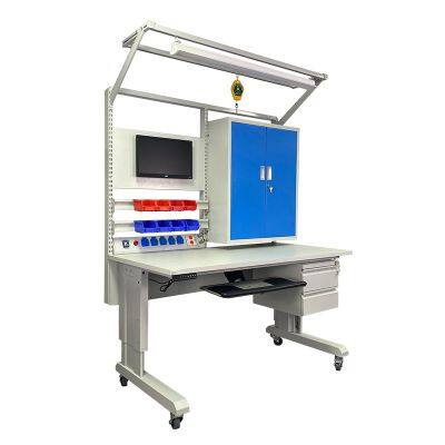 Height-Adjustable Antistatic ESD Workbench for Workshop Laboratory Electronic Workbench ESD Textured Desk photo-5
