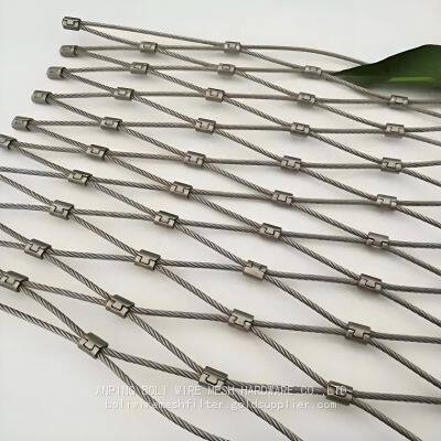 Woven Stainless Steel Wire Rope Safety Net for Staircase & Balcony Protection photo-4