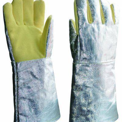 Ms750006 Aluminum Foil Aramid Heat-resistant Gloves, Gloves Resistant to 500 Degrees High Temperature, High-temperature and Heat-insulating Gloves