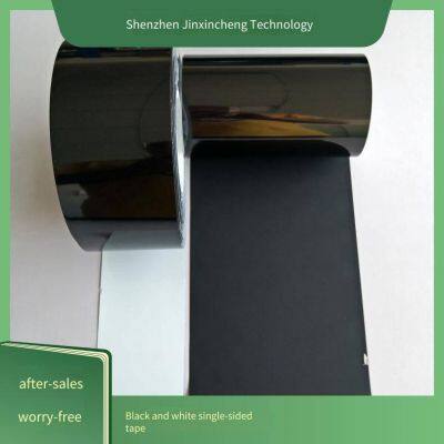99.9% Fully Light-blocking Ultra-thin 0.05 White Adhesive Pet Black-and-white Single-sided Tape, Soft and Non-curling Led Tape photo-4
