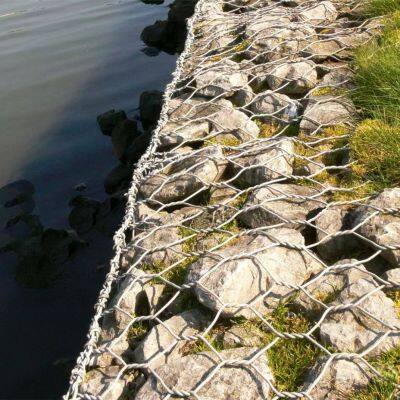 PVC Coated Hexagonal Gabion 60*80mm Mesh Size for Retaining Walls photo-3