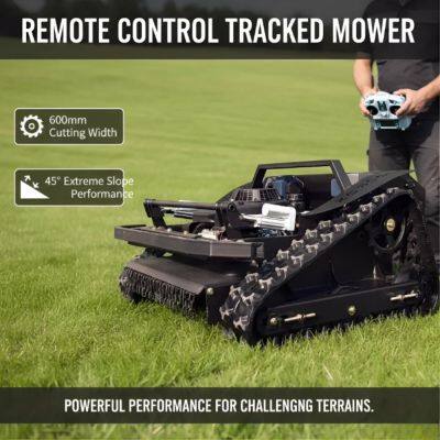 Vigorun RC Brush Cutter Euro 5/EPA de bajo consumo energético, cortacésped remoto de 6hp con tractor