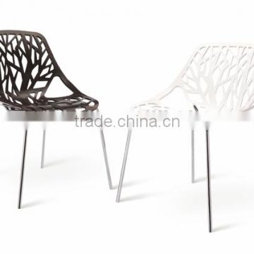 PP back metal leg garden plastic chair