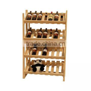 2016 Wooden Wine Rack, Wine Display Rack, Pine Wood Wine Rack