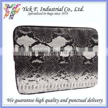 Elegant Snake Pattern PU Leather tablet sleeve / tablet pouch