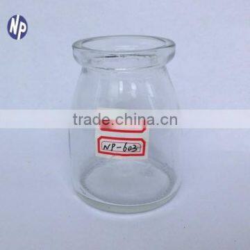 wholesale sterilize mini cheese clear glass milk pudding bottle