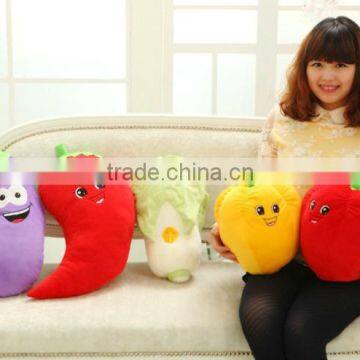 Cute Face Design Cartoon Red Chilli Shape Vegetable Pillow Kids Pillow photo-2