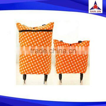 600D+PVC Oxford Fabric Foldable Shopping Trolley Bag With Wheels photo-2