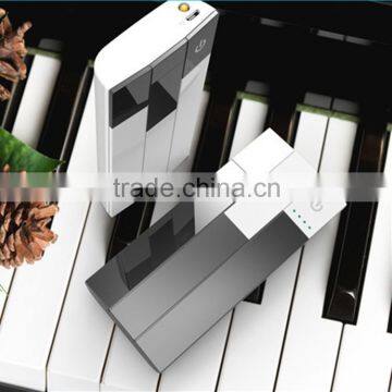 fashion piano mobile power bank with two usb output