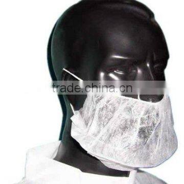 White Disposable PP Beard Cover with Double Ear-loop