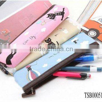 hot sale contton cute print fabric pencil case