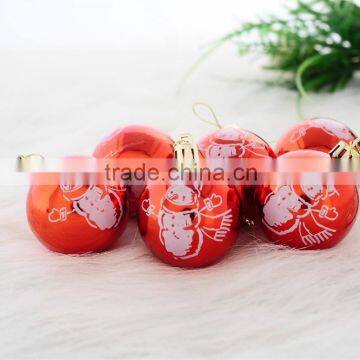 Plastic Christmas Ball With Shinly Snowflake
