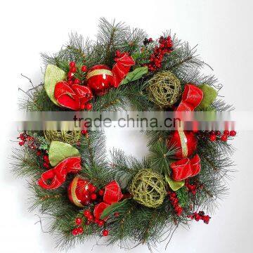 Wholesale handmade plastic Christmas wreath Christmas decoration