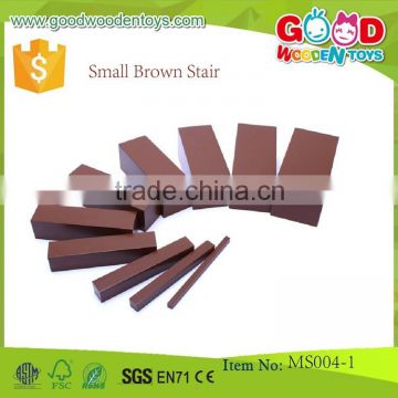 Montessori Sensorial Toys Small Brown Stair Wood Educational Toys