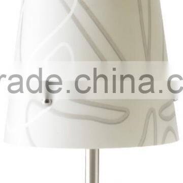Holiday Lamp Living Room Lamp Table Lamp PVC Desk Lamp,offwhite Shade With Gery Streak