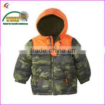 boys print pattern down jacket