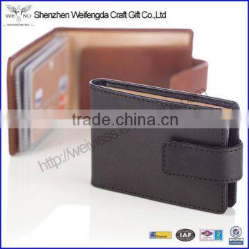 Men's business card holder wallet genunie leather credit card holder customized