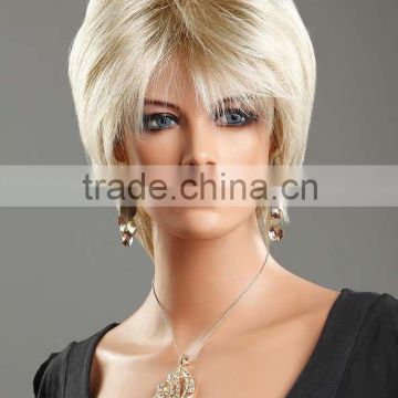 Ladies Short Wig Blonde Black Brown Wig Bob Curly Boycut Wedge Style Wigs W368