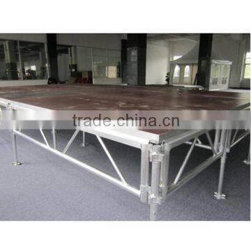 High adjustable mobile aluminum stage for performance