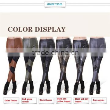 hot sexy leggings fashion luxury women mix cool lace leather leggings