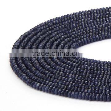 Hot Selling Faceted Rondelle Blue Sapphire Jade Gemstone Beads