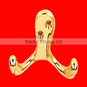 Furniture Hooks Zinc Alloy Clothes Hooks Golden Plated Robe Hook