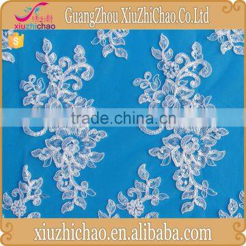 ZP0005-M Wholesale Luxury Bridal Muslim Wedding Lace Fabric White Beaded Wedding Dress photo-3