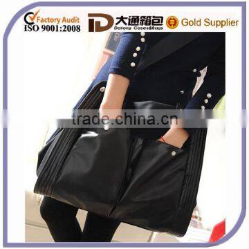 Promotional New Design Tote Korean Style Fashion Leather Messenger Handbag Canvas Shoulder Women Mummy Diaper Bag