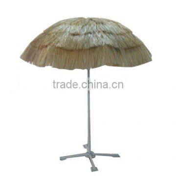 Straw Beach Umbrella with polyester & pp glass