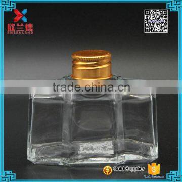 150ml clear Ink glass bottle with metal screw cap