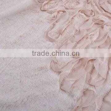 Chiffon and Fur Imitation Embroidery Design Wedding Embroidery Lace Fabric photo-3