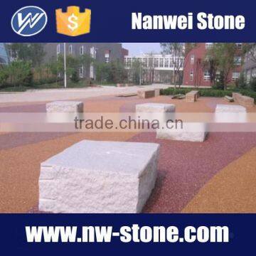 natural surface white granite stone benched in playground