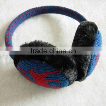 Knit jacquard earmuffs