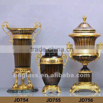 Glass with Brass Home Decoration for Classical Furniture