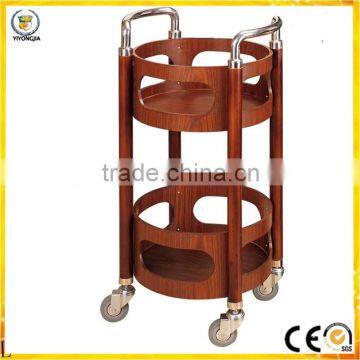 Advanced wood round wine service liquor trolley for Hotel Supreme hotel air restaurant saloon bar lobby