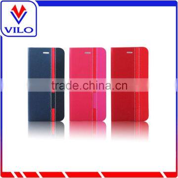 Book style PU leather flip case with card slot