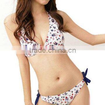 2014 New Fashion star print woman clothes brand bikini