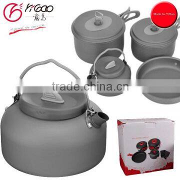 Hot sale 5 piece lightweight outdoor camping cookware set Backpacking Hiking Travel Picnic Cookware Outdoor Cookware kits