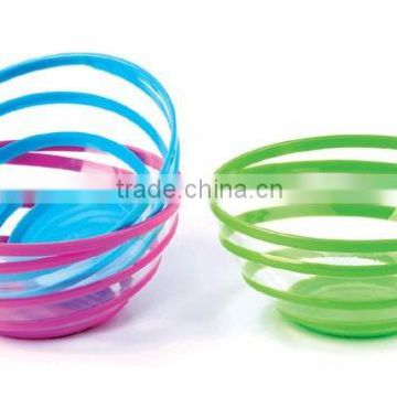 PLASTIC SPIRAL SALAD BOWLS